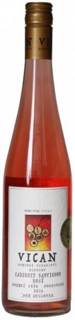 Fľaša vína Cabernet Sauvignon rosé 2016, pozdný sber (suché)