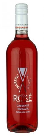 Fľaša vína Cabernet Moravia rosé 2016, kabinetné víno