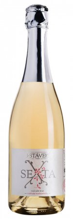 Fľaša vína Sexta, akostné šumivé víno (brut)