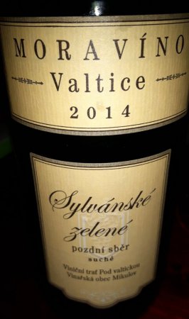 Fľaša vína Sylvánské zelené 2014, pozdný sber (suché)