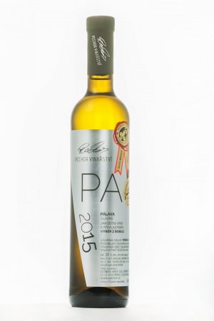 Fľaša vína Pálava 2015, bobuľový výber (sladké)