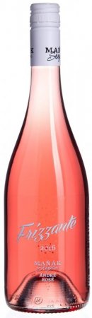 Fľaša vína André Rosé Frizzante 2016, zemské víno (polosuché)