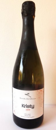 Fľaša vína Kristy 2014, akostné šumivé víno (brut nature)