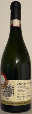 Fľaša vína Ryzlink rýnský (Královská řada) 2013, voc (polosuché)