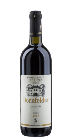 Fľaša vína Dornfelder 2015, pozdný sber