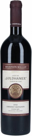 Fľaša vína Cabernet Sauvignon (Goldhamer) 2012, pozdný sber (suché)