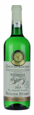 Fľaša vína Ryzlink rýnský 2015, voc (polosuché)