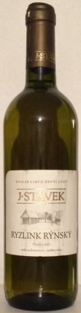 Fľaša vína Ryzlink rýnský 2013, pozdný sber (suché)