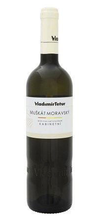 Fľaša vína Muškát moravský 2015, kabinetné víno (polosuché)