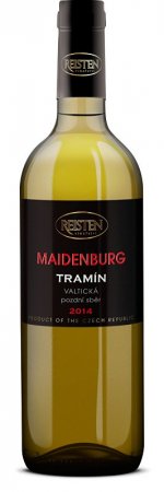 Fľaša vína Tramín (Maidenburg) 2014, pozdný sber (polosuché)