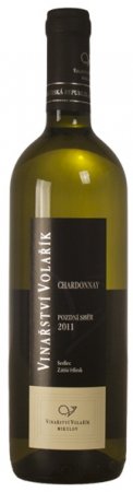 Fľaša vína Chardonnay 2011, pozdný sber (polosuché)