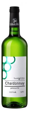 Fľaša vína Chardonnay 2012, zemské víno (polosuché)
