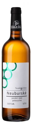 Fľaša vína Neuburské 2012, pozdný sber (polosuché)