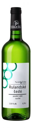 Fľaša vína Rulandské šedé 2012, pozdný sber (polosuché)