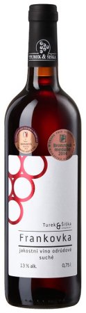 Fľaša vína Frankovka 2012, akostné víno (suché)
