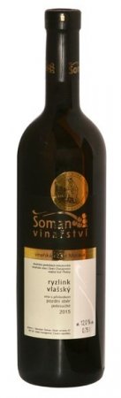 Fľaša vína Ryzlink vlašský 2015, pozdný sber (polosuché)
