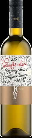 Fľaša vína Veltlínské zelené 2015, voc (suché)