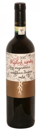 Fľaša vína Ryzlink rýnský 2015, voc (suché)