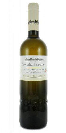 Fľaša vína Tramín červený 2015, výber z hrozna (polosladké)