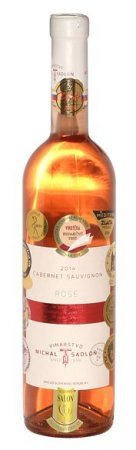 Fľaša vína Cabernet Sauvignon rosé 2014, akostné víno (suché)