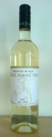 Fľaša vína Muškát moravský - Mladé víno 2015, zemské víno (suché)
