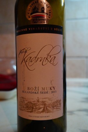 Fľaša vína Rulandské šedé 2013, výber z hrozna (polosladké)
