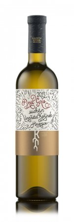 Fľaša vína Pinot Gris 2013, zemské víno (suché)