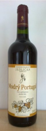 Fľaša vína Modrý Portugal 2013, pozdný sber (suché)