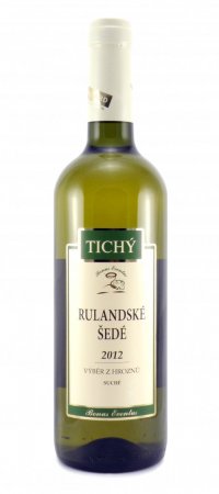 Fľaša vína Rulandské šedé 2012, výber z hrozna (suché)