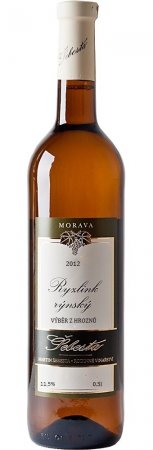 Fľaša vína Ryzlink rýnský 2012, výber z hrozna (sladké)