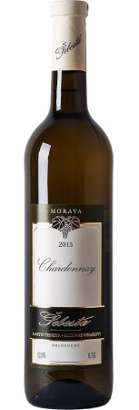 Fľaša vína Chardonnay 2013, pozdný sber (polosuché)