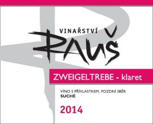 Fľaša vína Zweigeltrebe - klaret 2014, pozdný sber (suché)