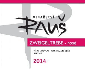 Fľaša vína Zweigeltrebe - rosé 2014, pozdný sber (suché)