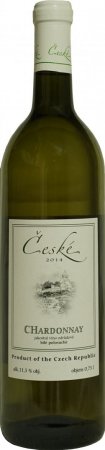 Fľaša vína Chardonnay 2014, akostné víno (polosuché)