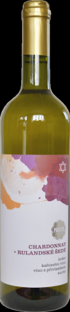 Fľaša vína Cuvée Chardonnay+Rulandské šedé košer 2011, kabinetné víno (suché)