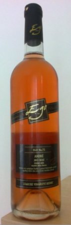 Fľaša vína André rosé (EGO No.73) 2013, pozdný sber (suché)