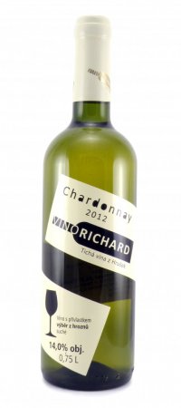 Fľaša vína Chardonnay (staré keře) 2012, výber z hrozna (suché)