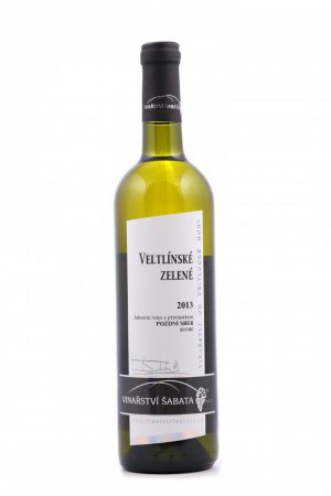 Fľaša vína Veltlínské zelené 2013, pozdný sber (suché)