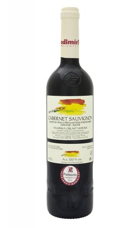 Fľaša vína Cabernet Sauvignon barrique 2008, pozdný sber (suché)