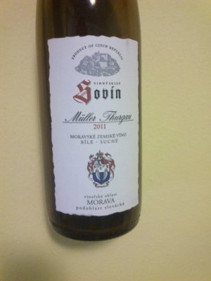 Fľaša vína Müller Thurgau 2011, zemské víno (suché)