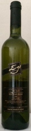 Fľaša vína Veltlínské zelené (Ego No. 72) 2009, výber z hrozna (suché)