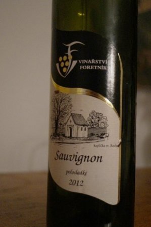 Fľaša vína Sauvignon 2012, zemské víno (polosladké)