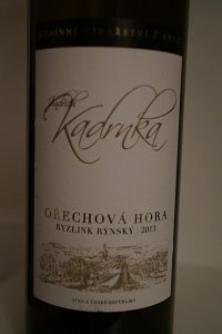 Fľaša vína Ryzlink rýnský 2013, pozdný sber (polosuché)