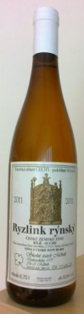 Fľaša vína Ryzlink rýnský 2011, zemské víno (suché)