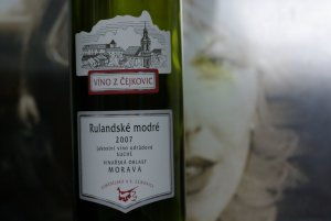 Fľaša vína Rulandské modré 2007, akostné víno (suché)