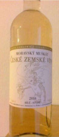 Fľaša vína Muškát moravský - Mladé víno 2014, zemské víno (suché)