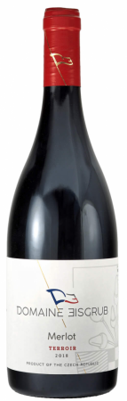 Fľaša vína Merlot 2018, výber z hrozna (suché)