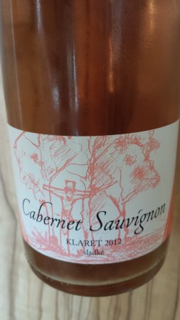 Fľaša vína Cabernet Sauvignon (klaret) 2012, pozdný sber (sladké)