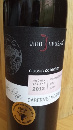 Fľaša vína Cabernet Moravia 2012, zemské víno (suché)