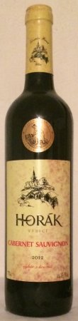 Fľaša vína Cabernet Sauvignon 2012, výber z hrozna (suché)